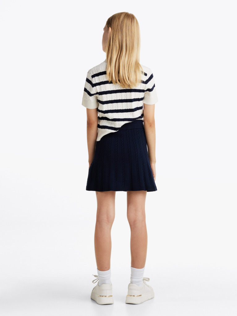 Blue Fusta Mini Din Tricot  Fete