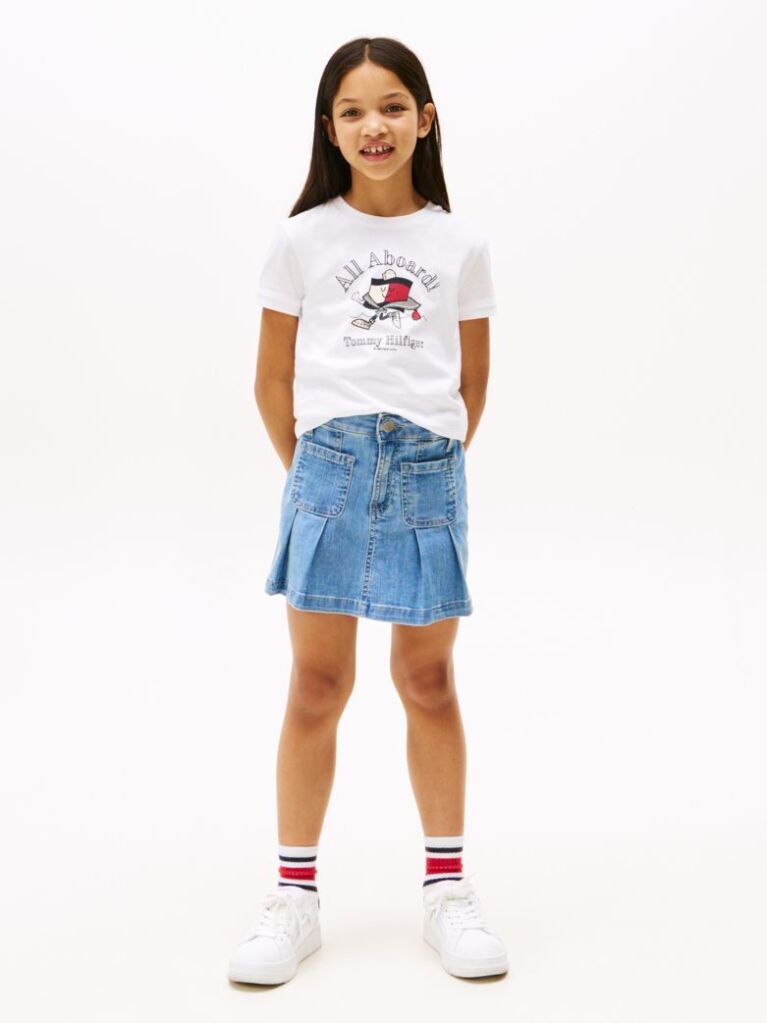 Alb Tricou Cu Personaj Steag  Fete