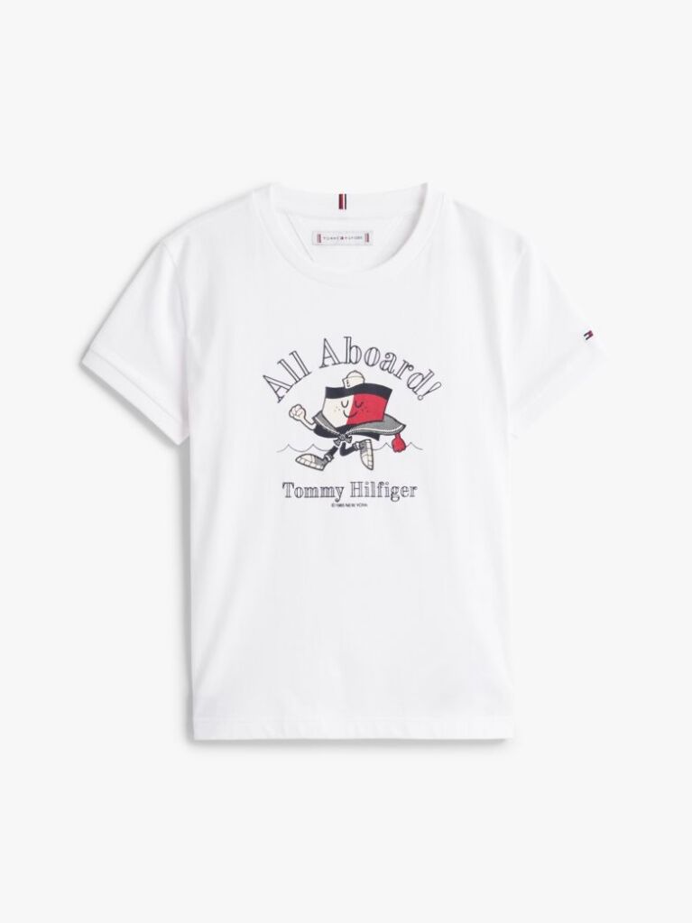 Alb Tricou Cu Personaj Steag  Fete