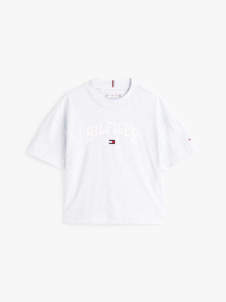 Blue Tricou Mélange Cu Logo Varsity  Fete
