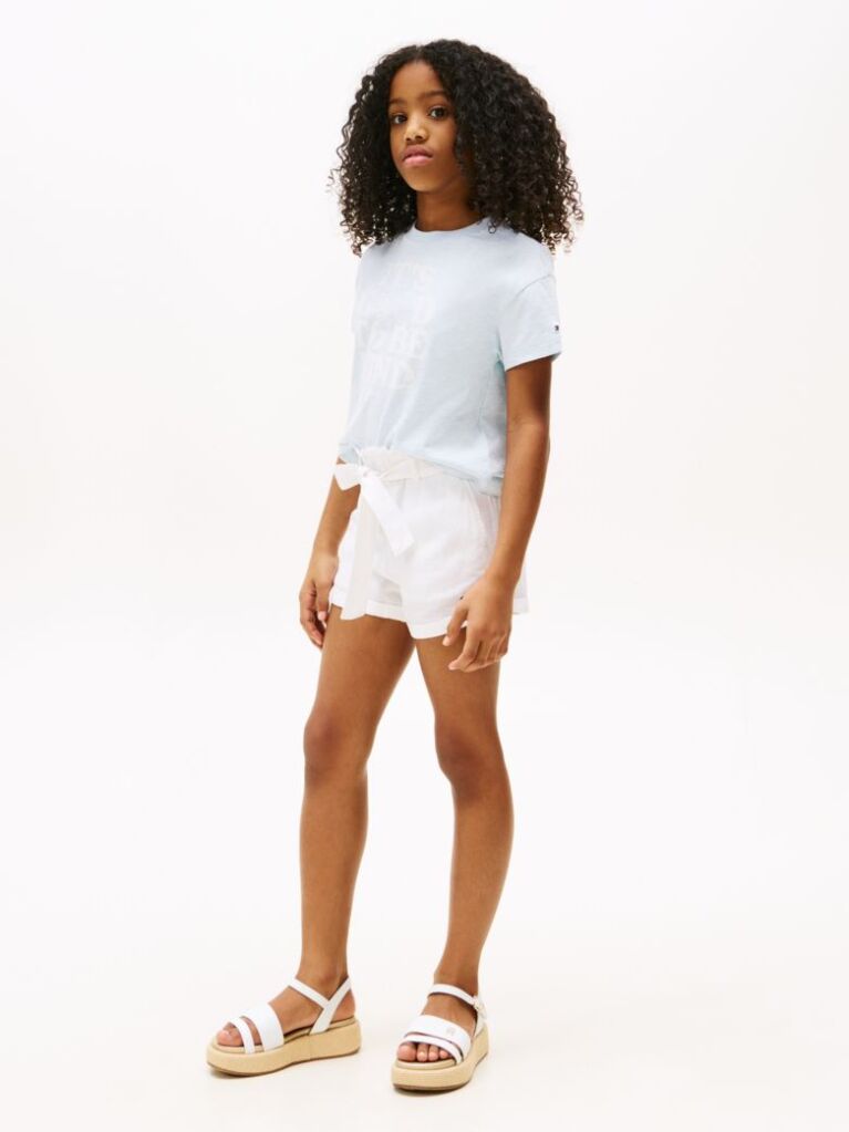 Blue Tricou Relaxat Cu Imprimeu Grafic  Fete