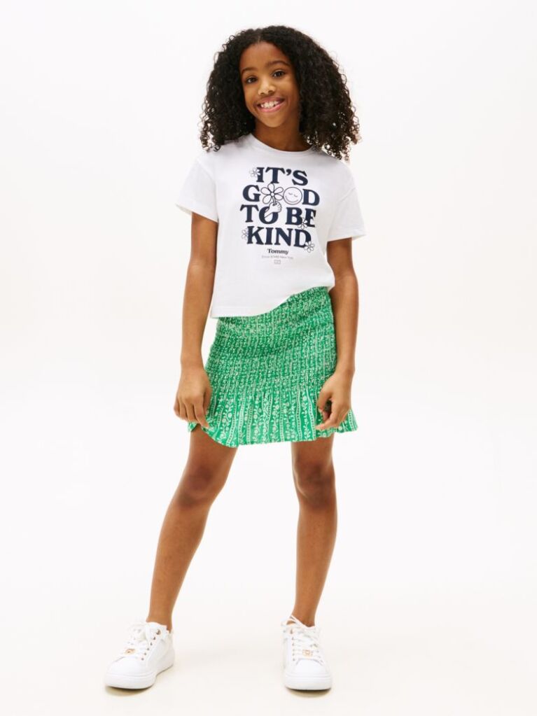 Alb Tricou Relaxat Cu Imprimeu Grafic  Fete