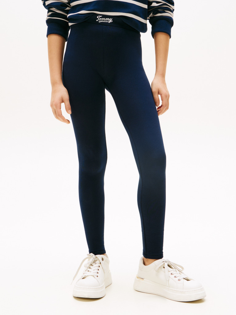 Blue Colanti Lungi Cu Logo  Fete
