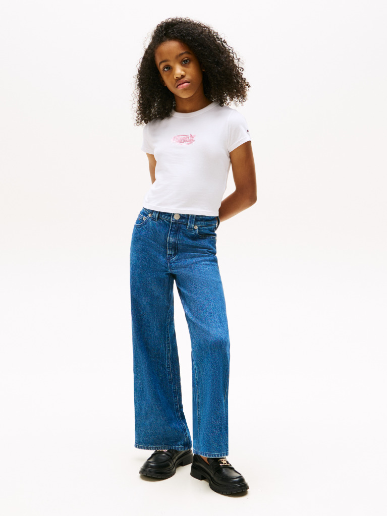 Alb Tricou Extra Slim Cu Logo Metalic  Fete