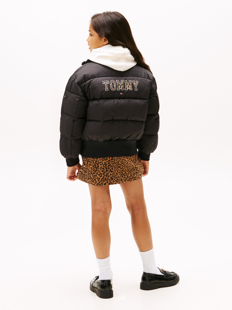 Multi Reversible Relaxed Puffer Bomber Jacket  Girls