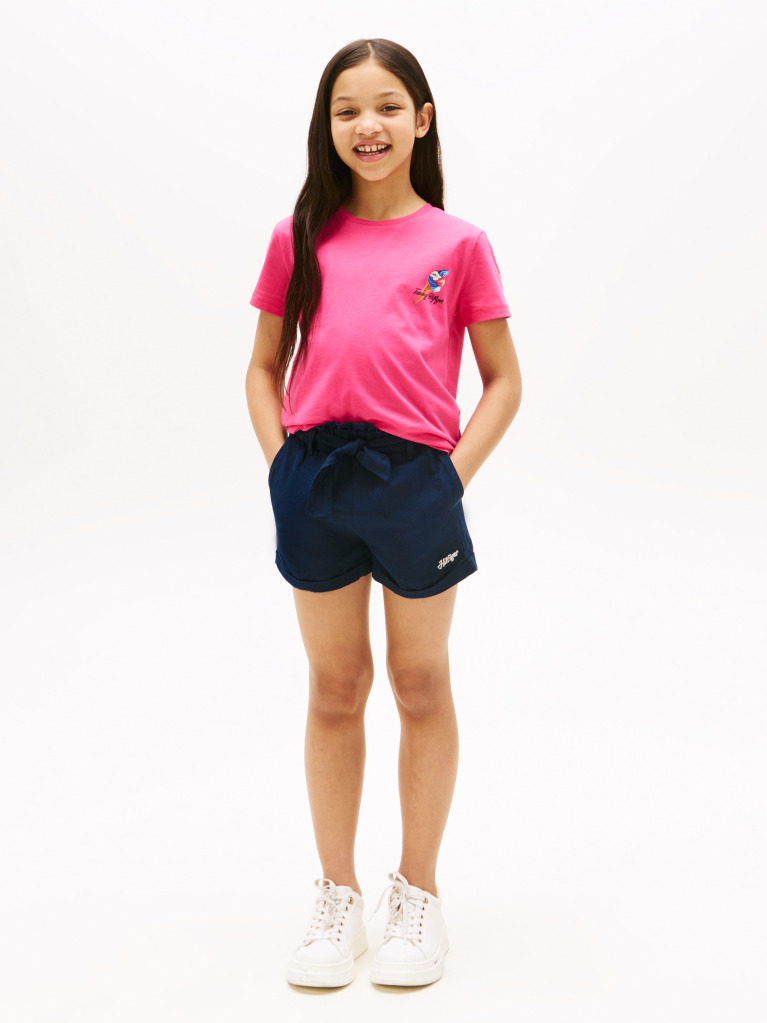 Roz Tricou Cu Grafica Pe Spate  Fete