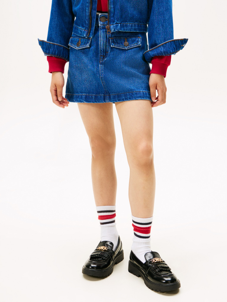 Blue Denim Mini Skirt  Girls