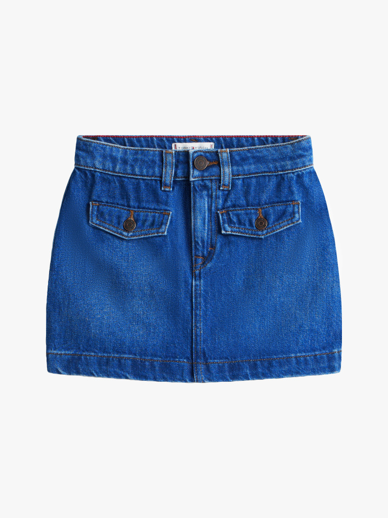Blue Denim Mini Skirt  Girls