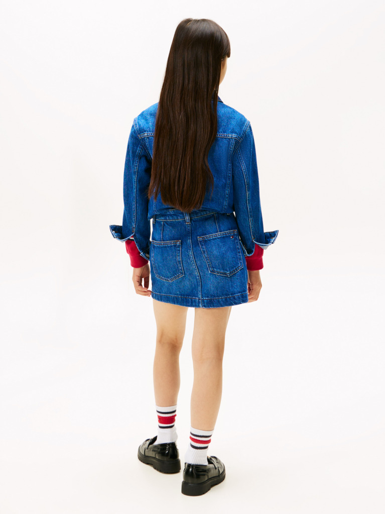 Blue Denim Mini Skirt  Girls