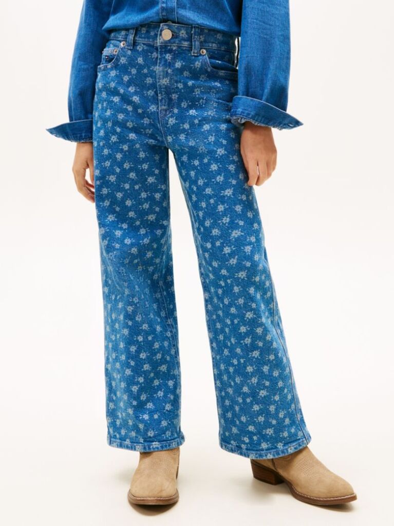 Denim Mabel Floral Blugi Wide Leg Cu Imprimeu  Fete