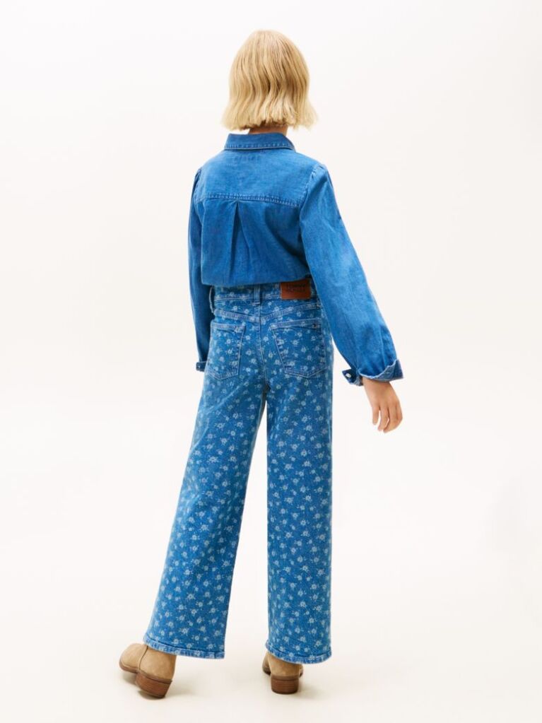 Denim Mabel Floral Blugi Wide Leg Cu Imprimeu  Fete