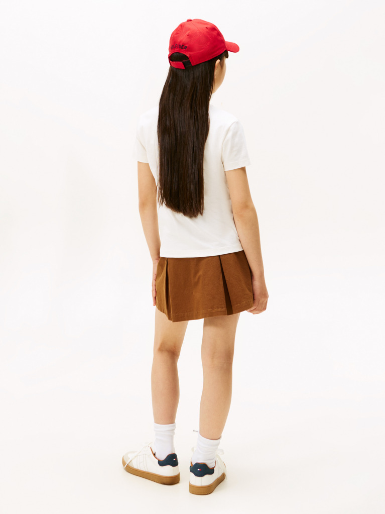 Beige Diamanté Flag Jersey T-Shirt  Girls