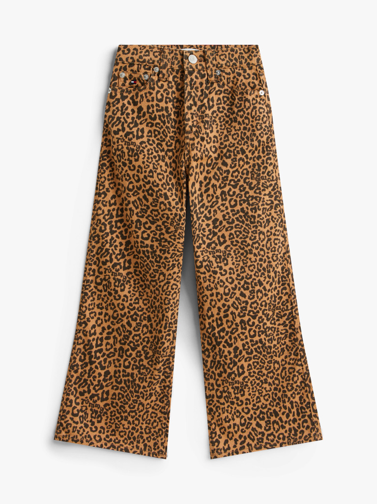 Multi Blugi Mabel Relaxati Cu Talie Inalta Si Print Leopard  Fete