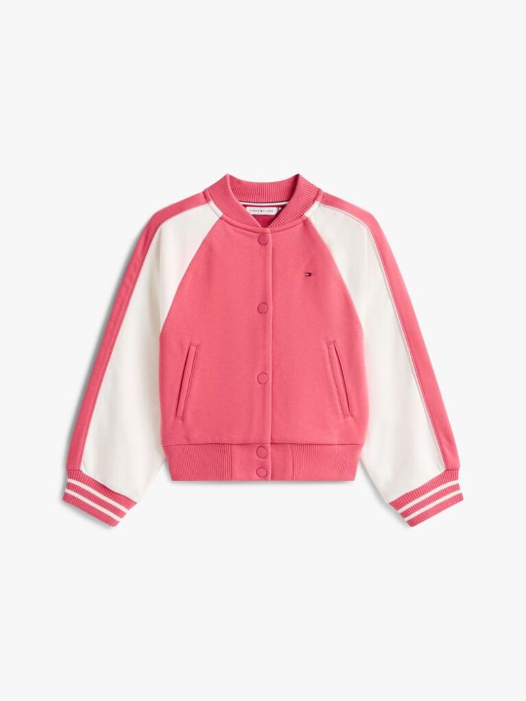 Multi Jacheta Bomber Cu Logo Colour-Blocked Pe Spate  Fete