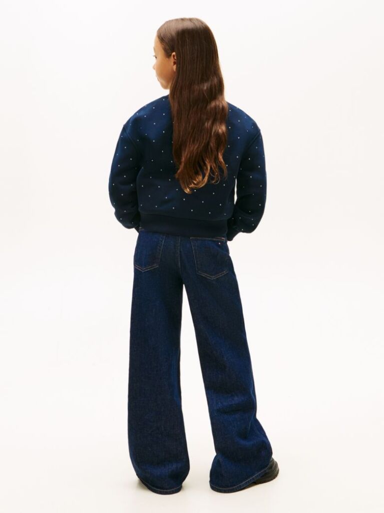 Blue Festive Stud Relaxed Fleece Sweatshirt  Girls