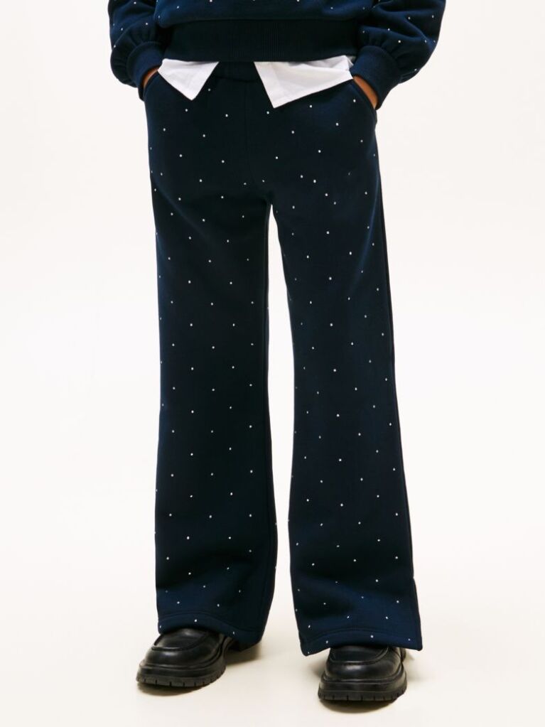 Blue Festive Pantaloni De Trening Cu Tinte  Fete