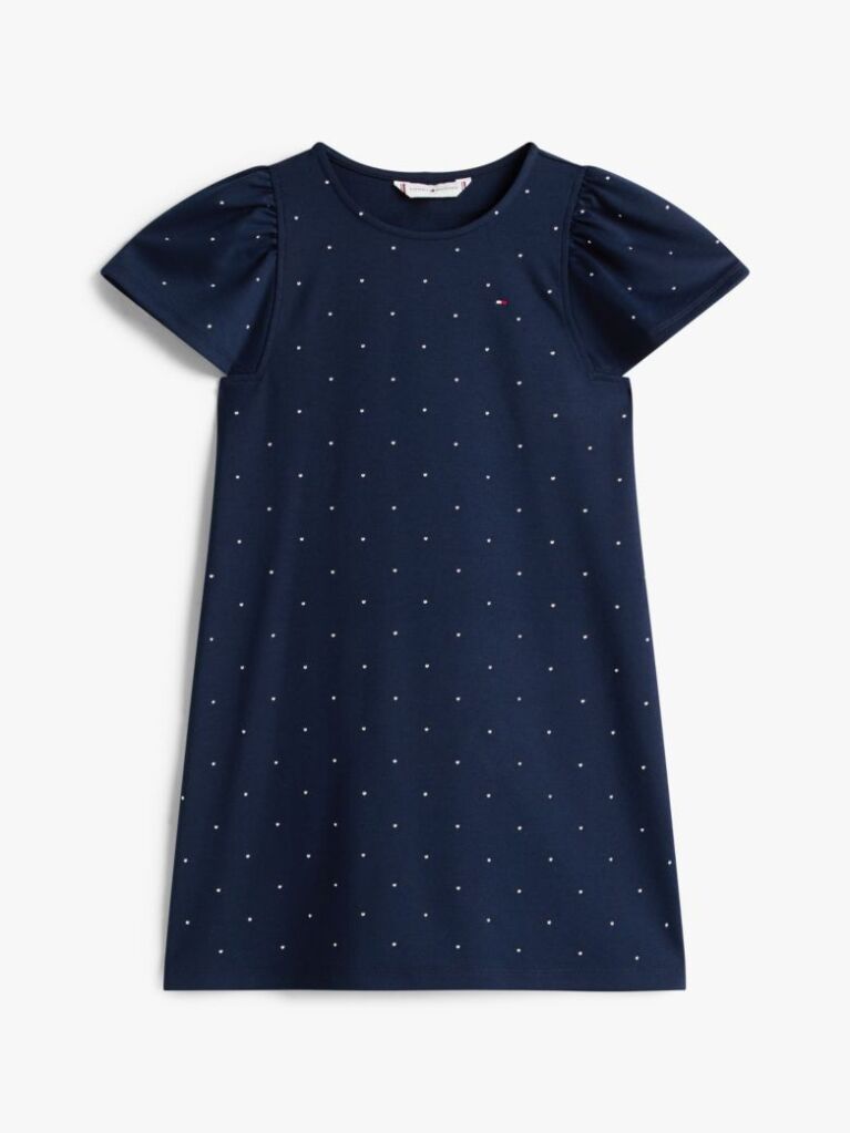 Blue Festive Stud A-Line Dress  Girls