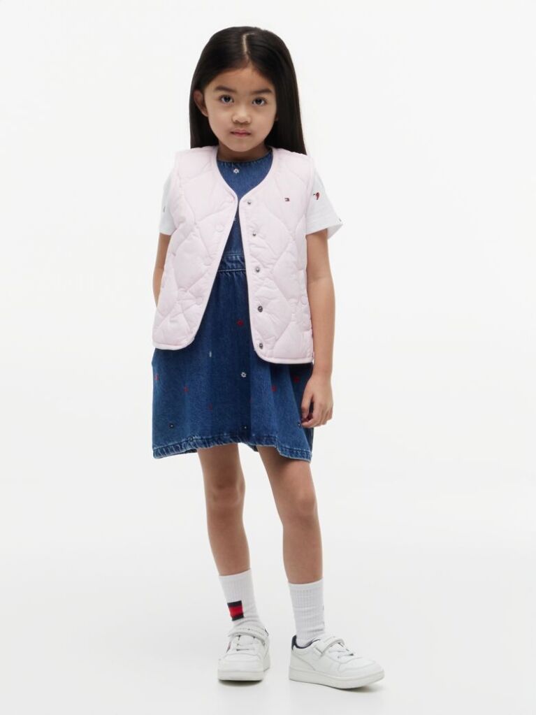 Pink Onion Quilted Gilet  Girls