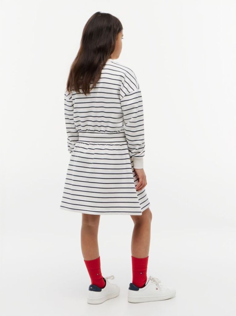 Multi Stripe Relaxed Sweatshirt Dress  Girls