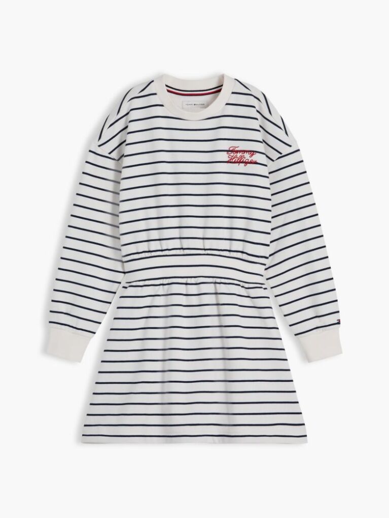 Multi Stripe Relaxed Sweatshirt Dress  Girls