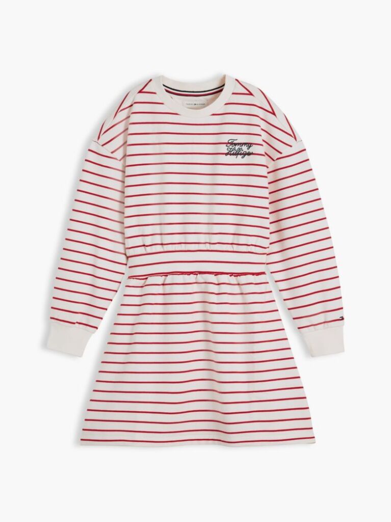 Multi Stripe Relaxed Sweatshirt Dress  Girls