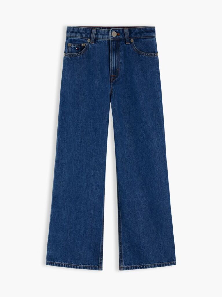 Denim Blugi Mabel Cu Talie Inalta Si Croiala Larga  Fete
