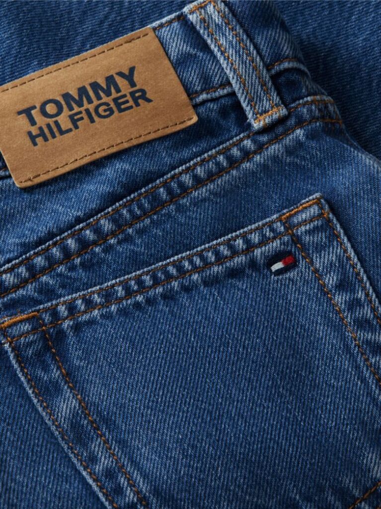 Denim Blugi Mabel Cu Talie Inalta Si Croiala Larga  Fete