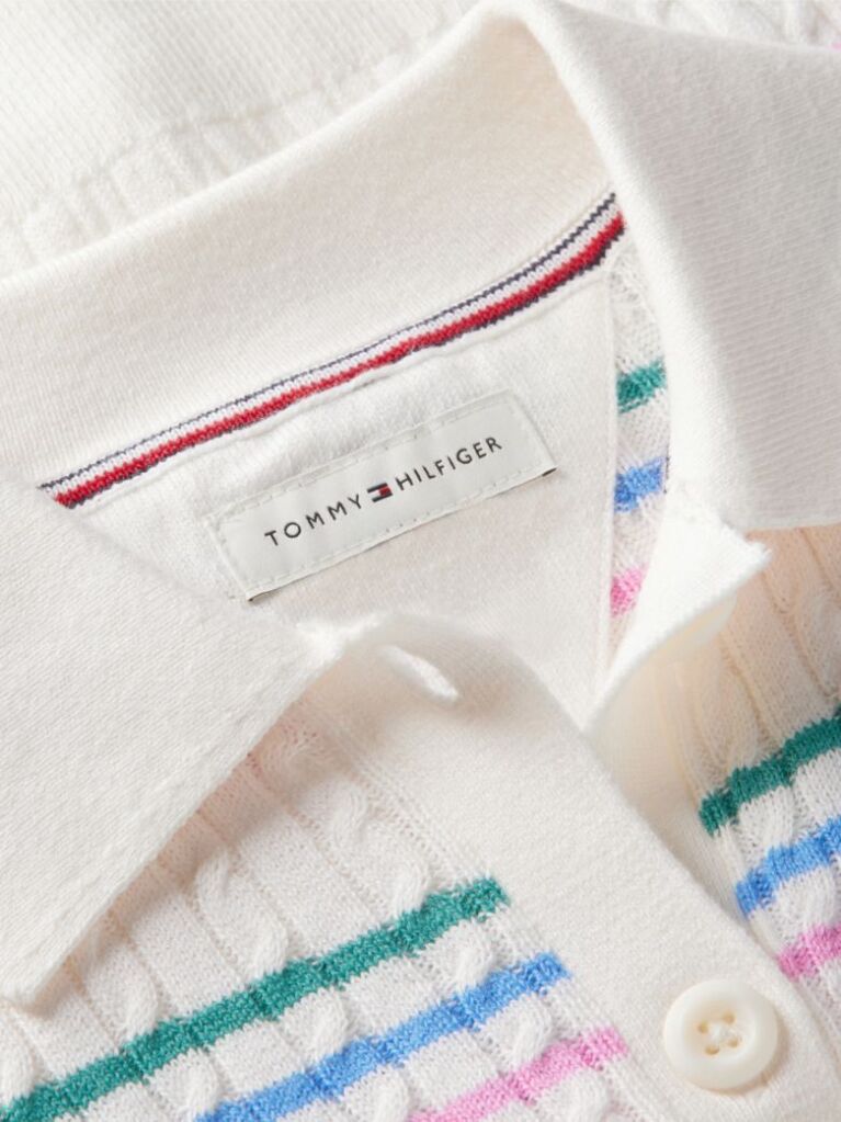 Multi Cardigan Polo Tricotat Cu Croiala Slim  Fete