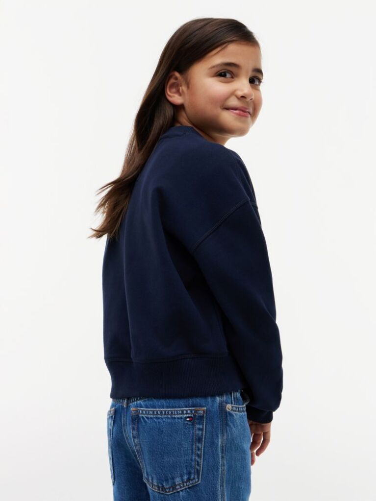 Blue Rope Logo Relaxed Terry Sweatshirt  Girls
