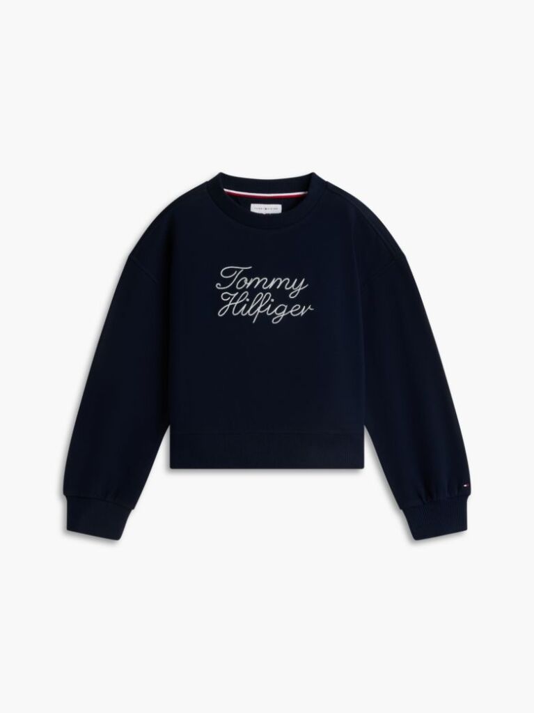 Blue Rope Logo Relaxed Terry Sweatshirt  Girls