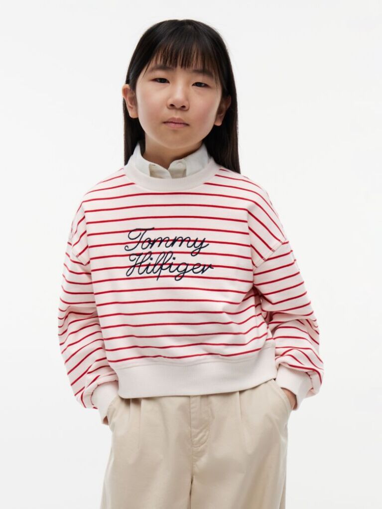 Multi Rope Logo Relaxed Terry Sweatshirt  Girls