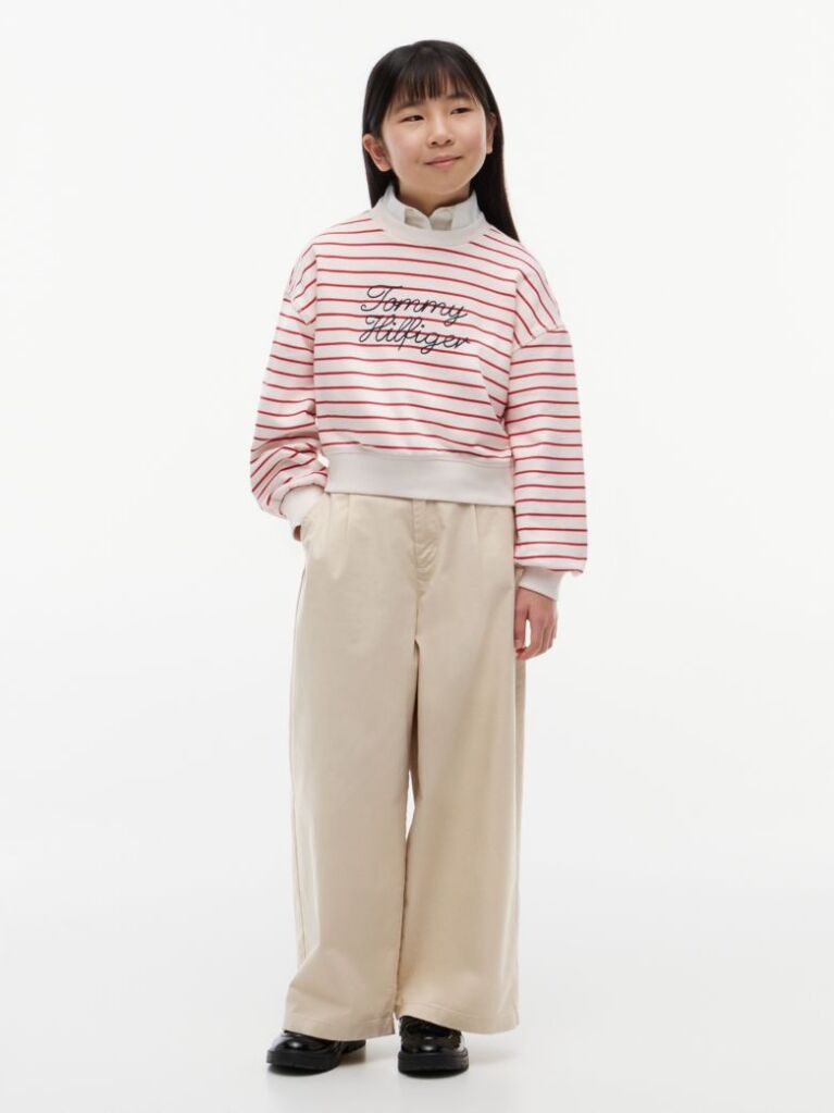 Multi Rope Logo Relaxed Terry Sweatshirt  Girls