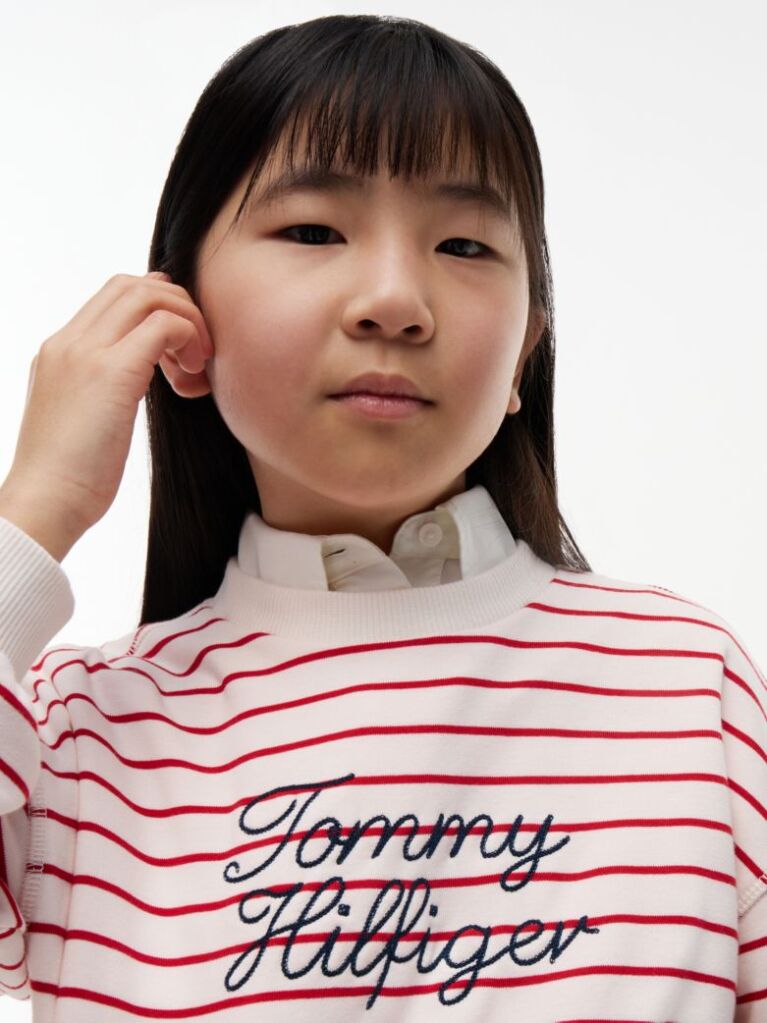 Multi Rope Logo Relaxed Terry Sweatshirt  Girls