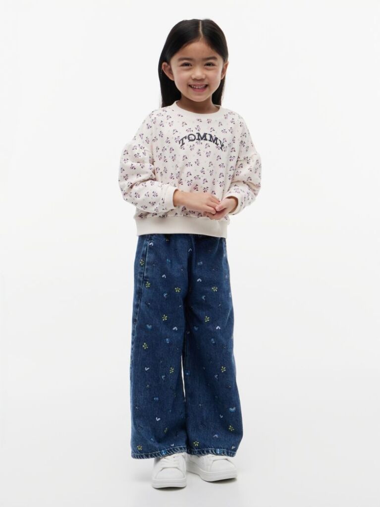 Multi Logo Relaxed Terry Sweatshirt  Girls