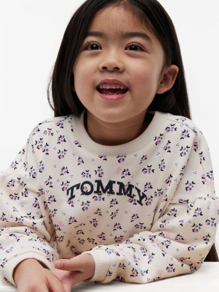 Multi Logo Relaxed Terry Sweatshirt  Girls