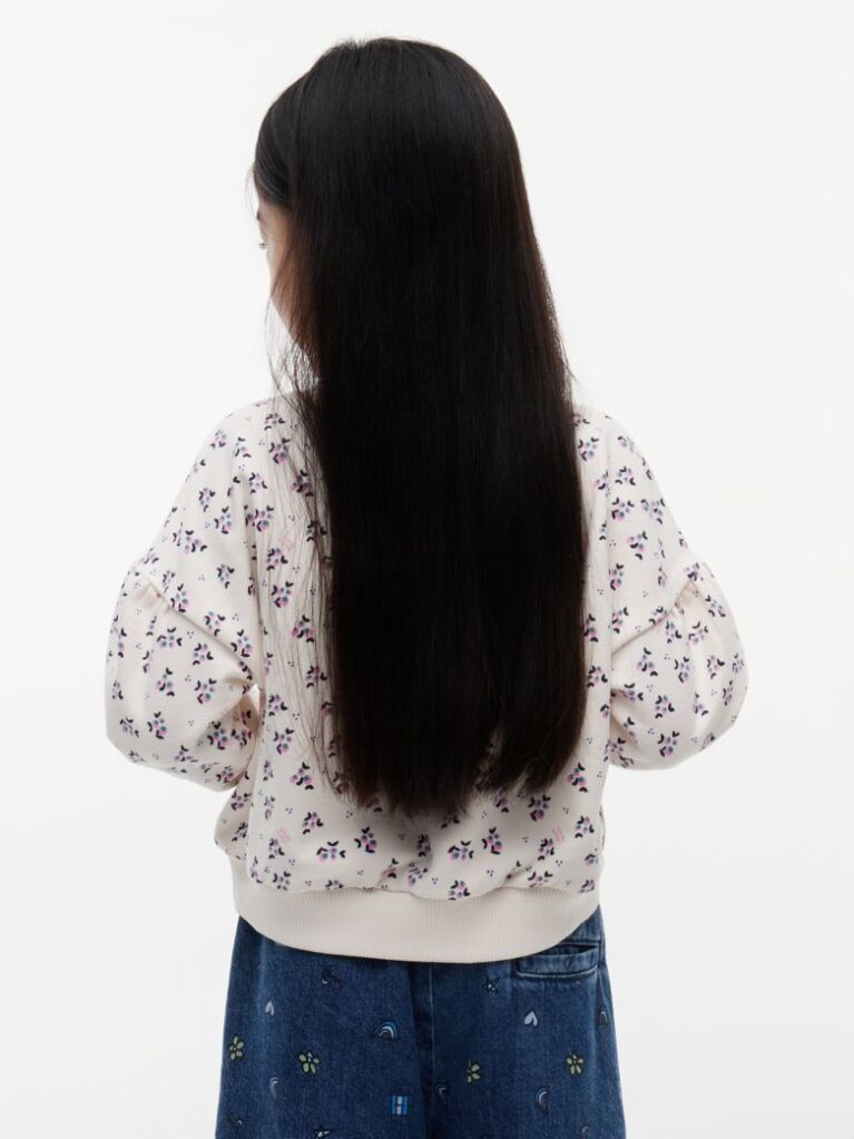 Multi Logo Relaxed Terry Sweatshirt  Girls