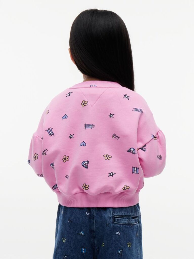 Pink Logo Relaxed Terry Sweatshirt  Girls