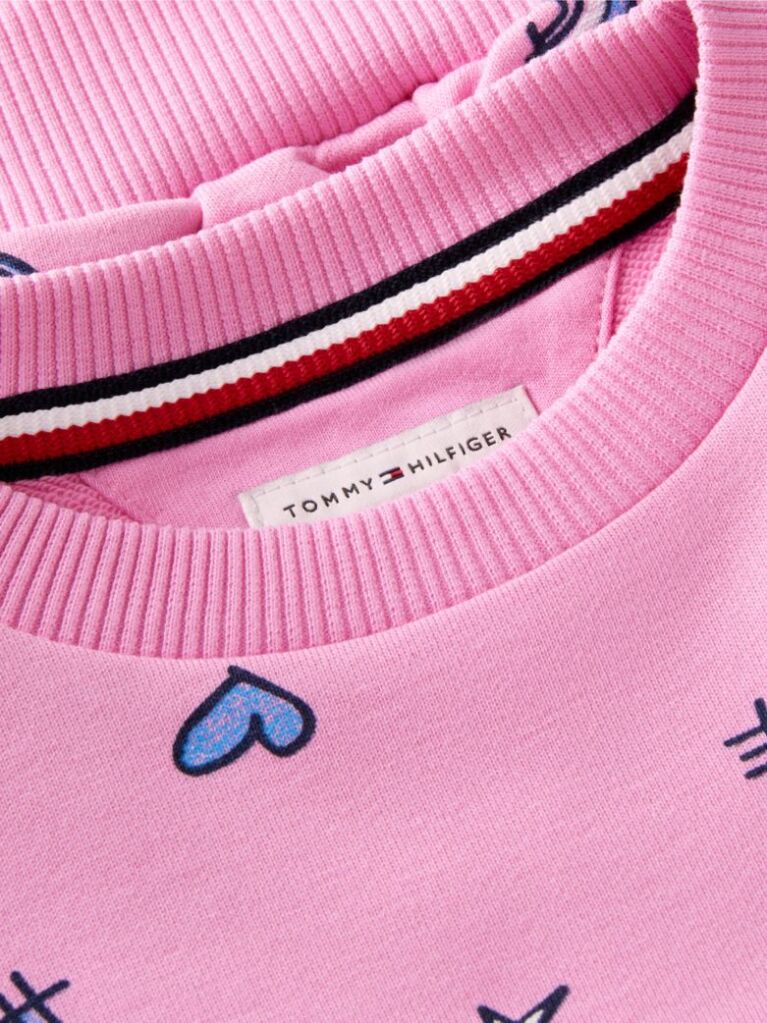 Pink Logo Relaxed Terry Sweatshirt  Girls