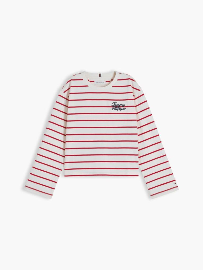 Multi Tricou Cu Maneca Lunga Croiala Lejera Si Rope Logo  Fete