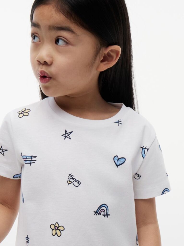 White Logo T-Shirt  Girls