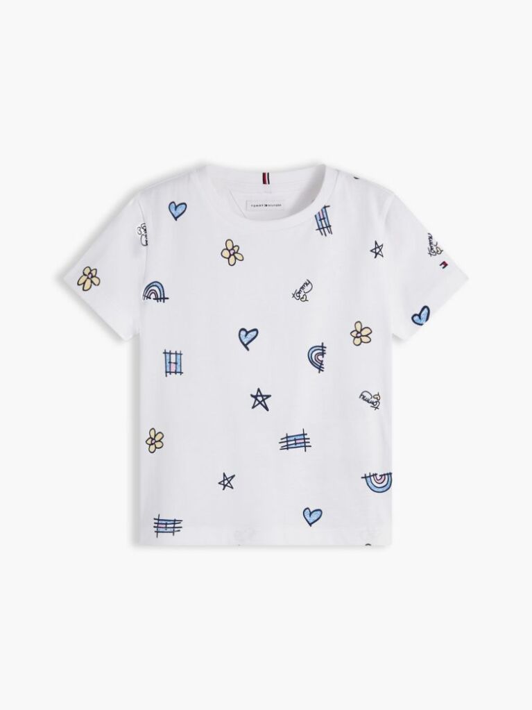 White Logo T-Shirt  Girls