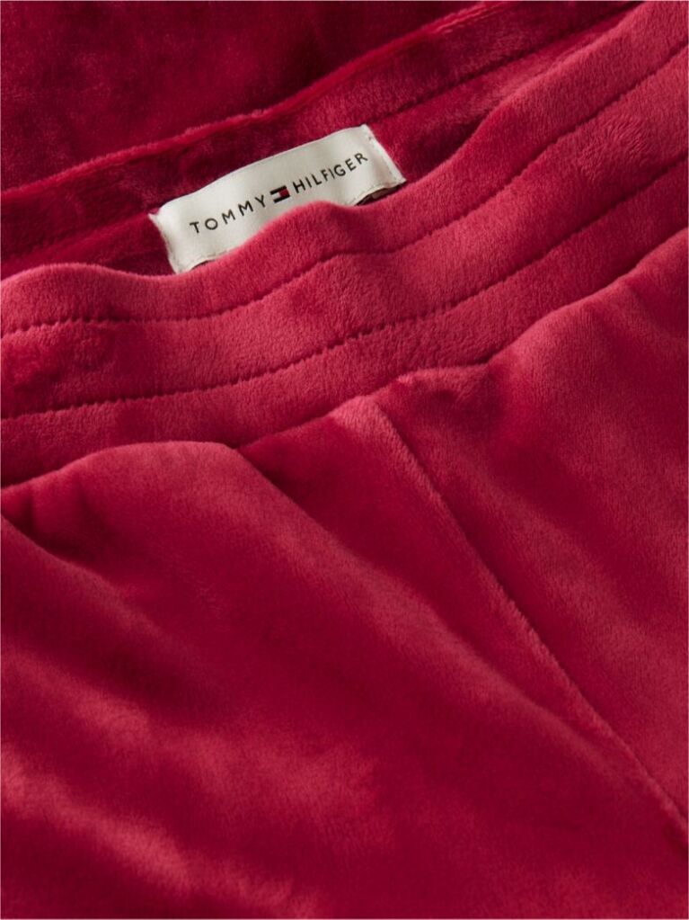 Red Star Flag Velour Wide Leg Joggers  Girls