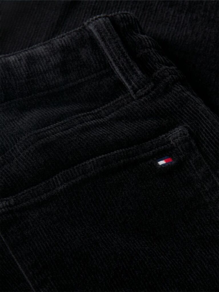 Black Corduroy Five-Pocket Flared Trousers  Girls
