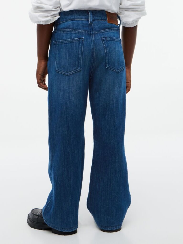 Blue Mabel High Rise Wide Leg Faded Jeans  Girls