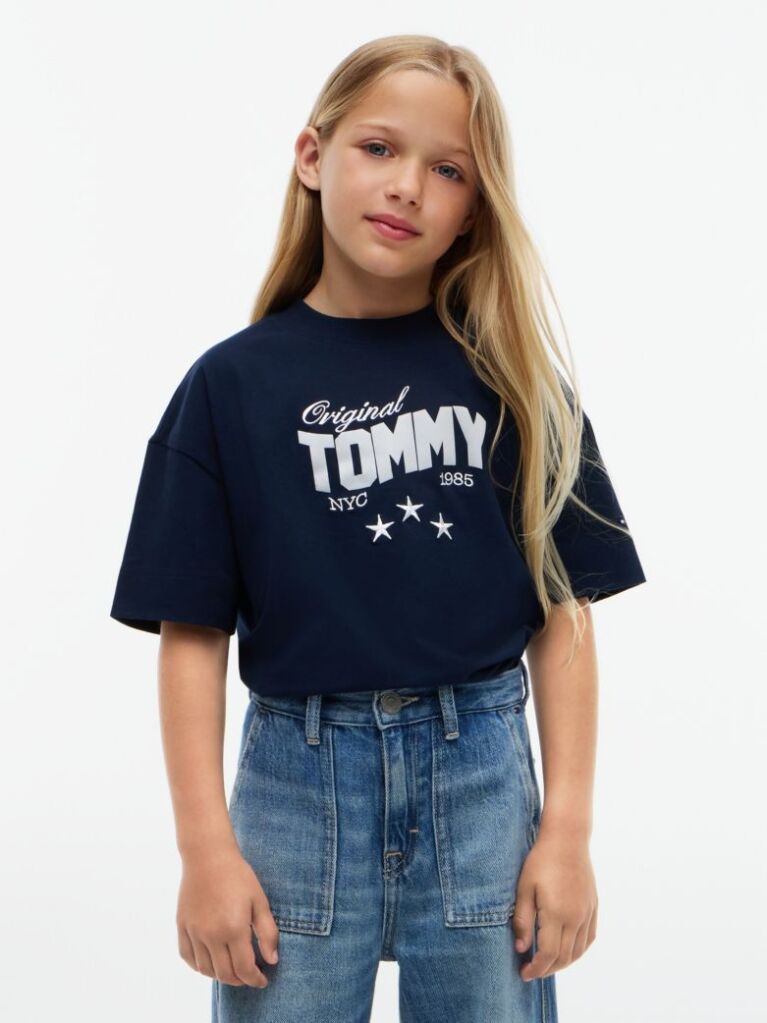 Blue Star Logo Peached T-Shirt  Girls