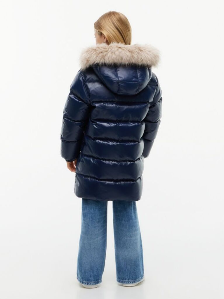 Blue Essential Geaca Din Blana Artificiala   Fete