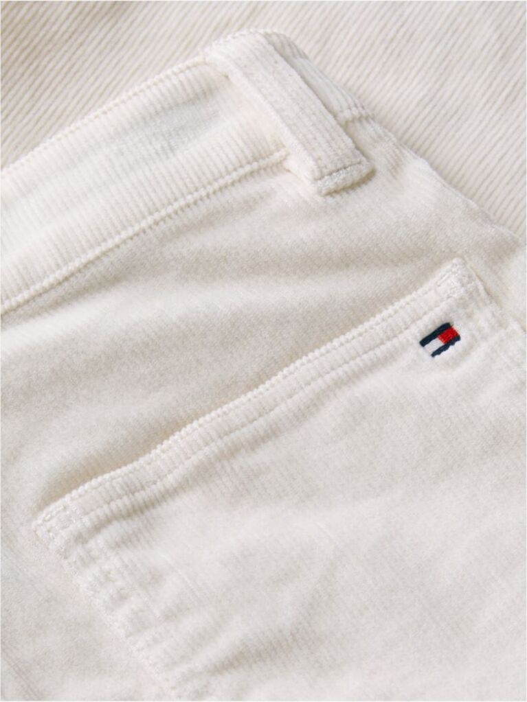 Beige Corduroy Patch Pocket Straight Trousers  Girls