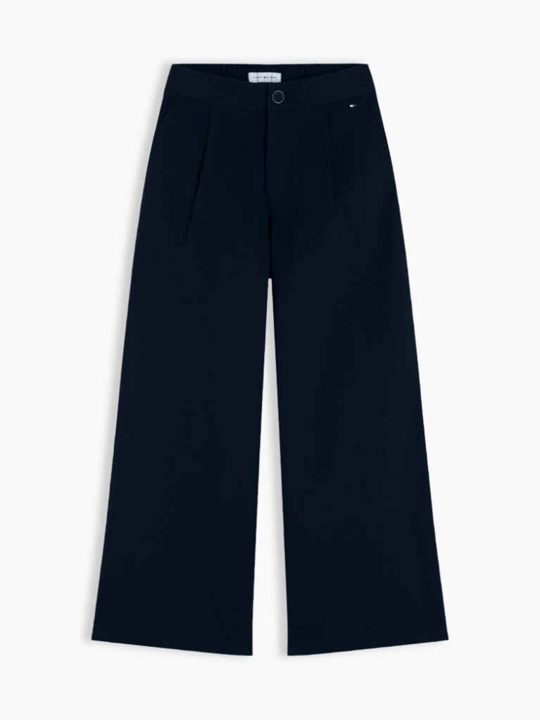 Blue Essential Wide Leg Twill Trousers  Girls