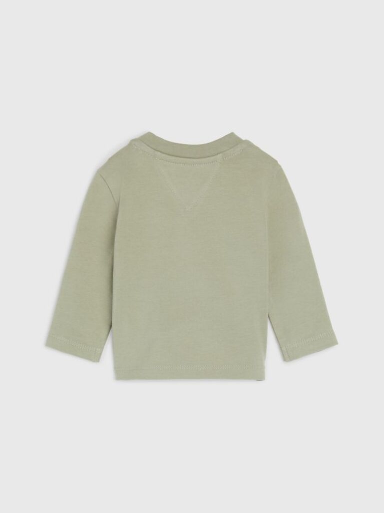 White Essential Long Sleeve Crew Neck T-Shirt  Newborn
