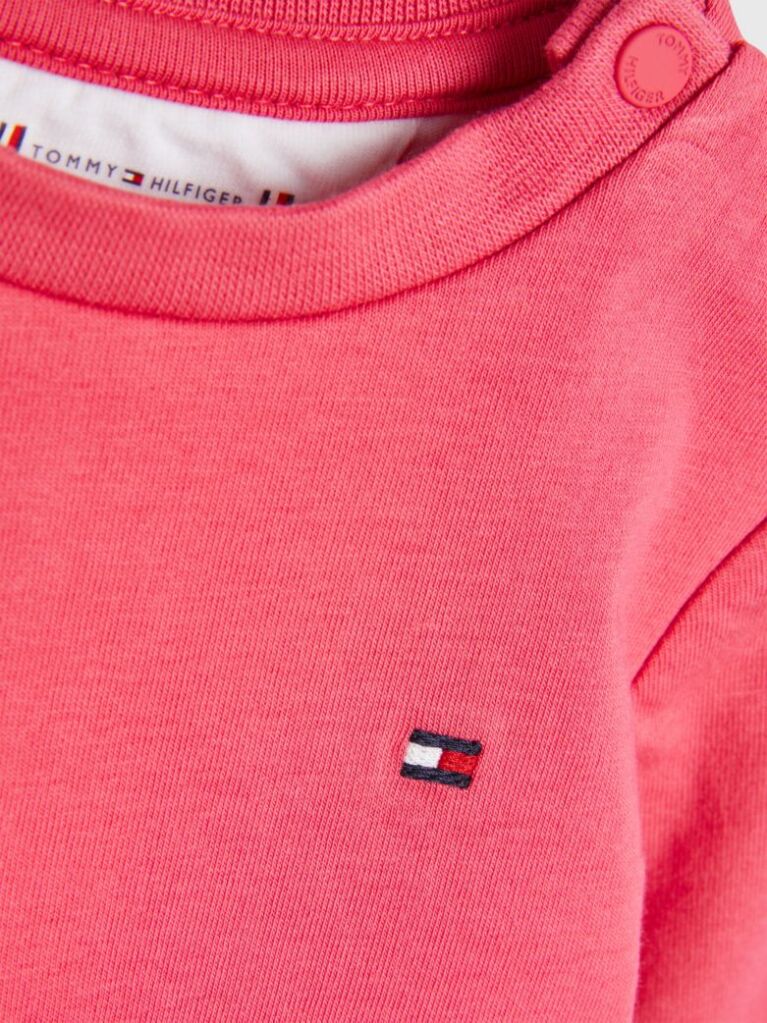 Pink Longsleeve Logo Bodysuit  Newborn